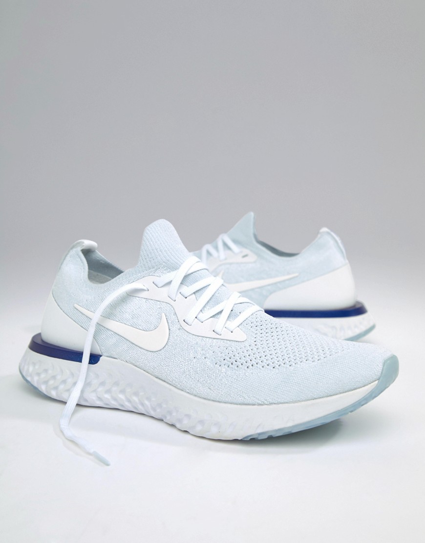 Nike Running - Epic React - Sneakers Flyknit bianche AQ0067-100-Bianco