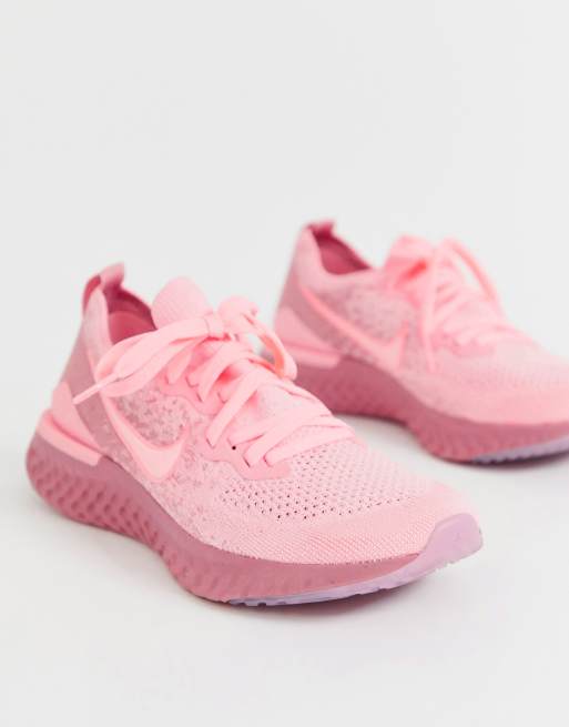 Nike running epic cheap react trainers in pink