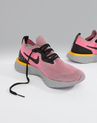 nike running epic react trainers in plum