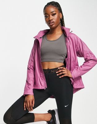 Nike Running Essenials Shield weather resistant jacket in pink - ASOS Price Checker