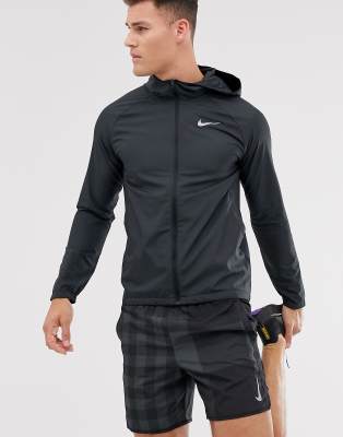 black nike running jacket