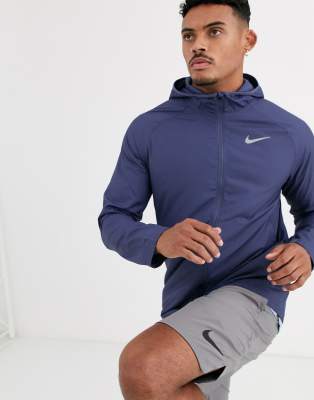 blue nike running jacket