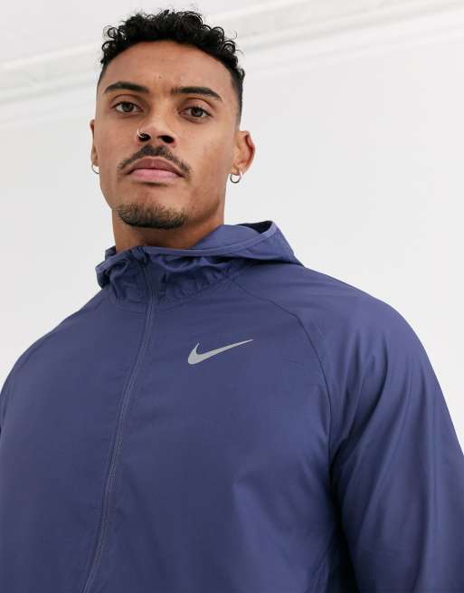 Nike Running essential jacket in blue ASOS