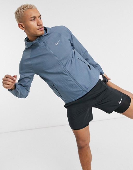 Nike Running essential jacket in blue