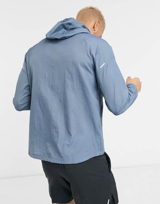 Nike Running essential jacket in blue ASOS