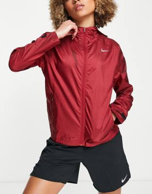 Nike Running Essential jacket in burgundy-Pink