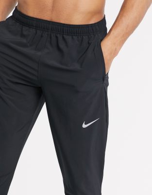 nike running essential woven sweatpants in black