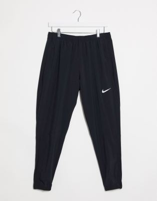 nike running essential woven sweatpants in black