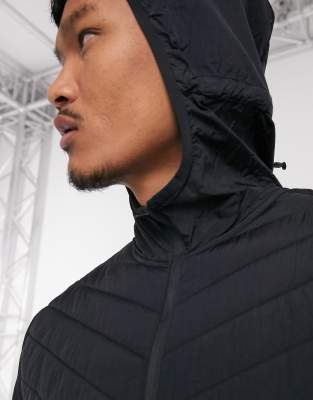 nike running aerolayer jacket in black