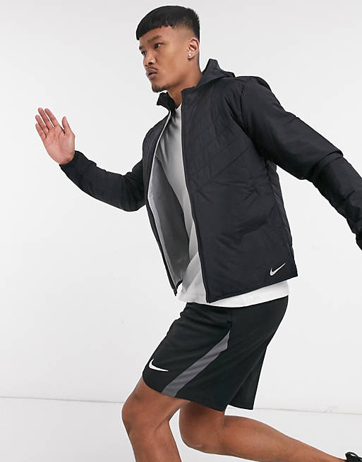 Romantiek Absoluut Ambitieus Nike Running Essentials aerolayer jacket in black | ASOS