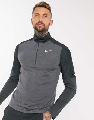 nike half zip top grey