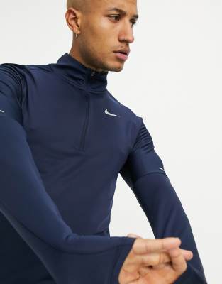 navy nike half zip