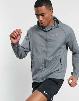 grey nike running jacket