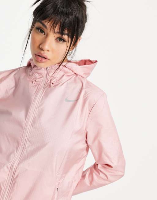 Nike pink 2025 running jacket