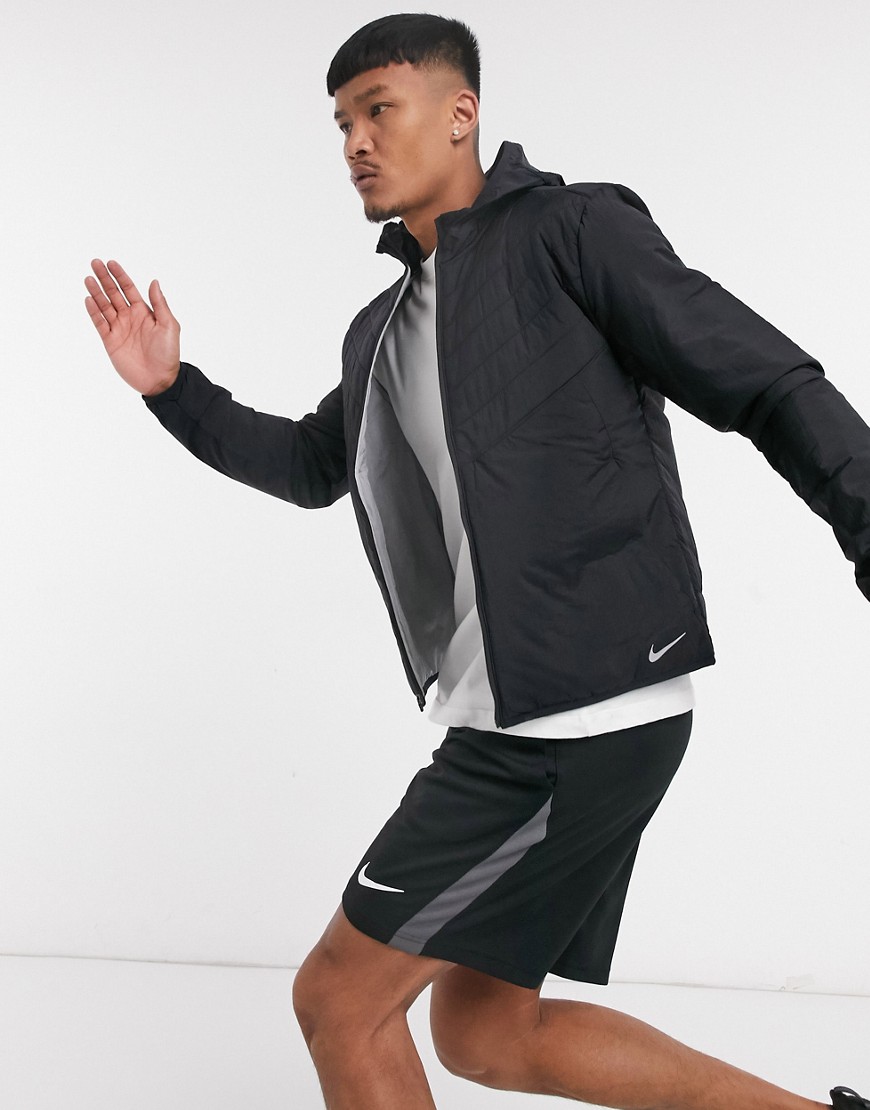 Nike Running – Essentials – Svart jacka i aerolayer-material
