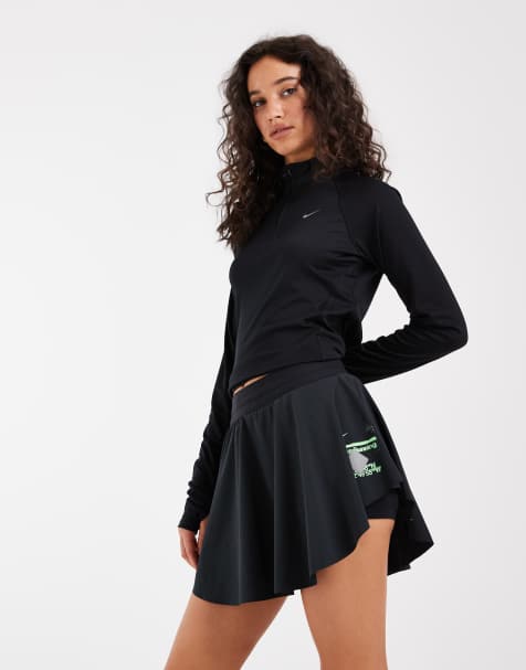 Nike Running falda pantalón Swift negra - view 1