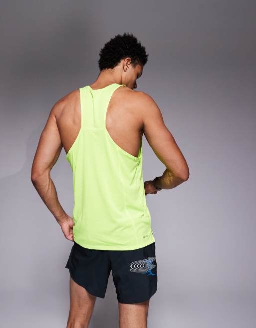 Nike Running - Fast - Débardeur en tissu Dri-FIT - Jaune fluo, 3 de 5