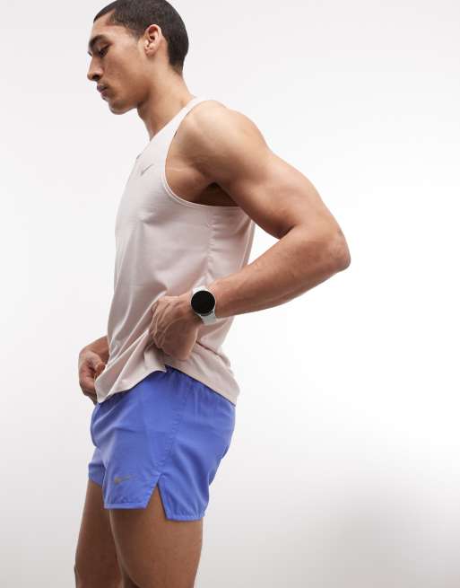 Nike Running Fast Dri-FIT 3inch lined shorts in blue, 3 of 5