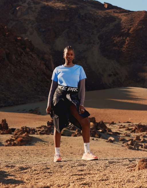Nike Running – Fast Dri-FIT – Blå t-shirt