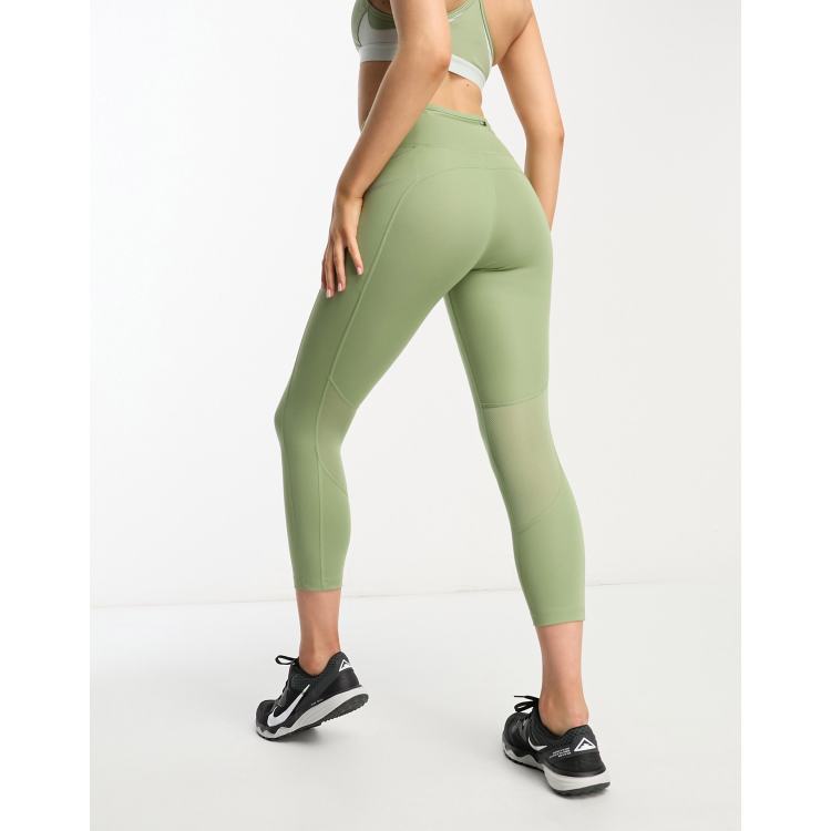 Lululemon Fast & Free Crop Leggings, Neon Lime