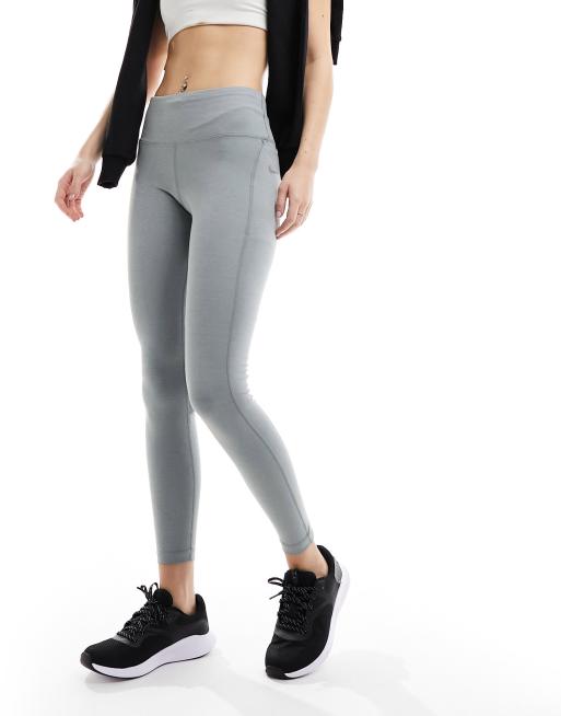 Nike Running – Fast Dri-FIT – Jasnoszare legginsy ze średnim stanem, 2 z 5