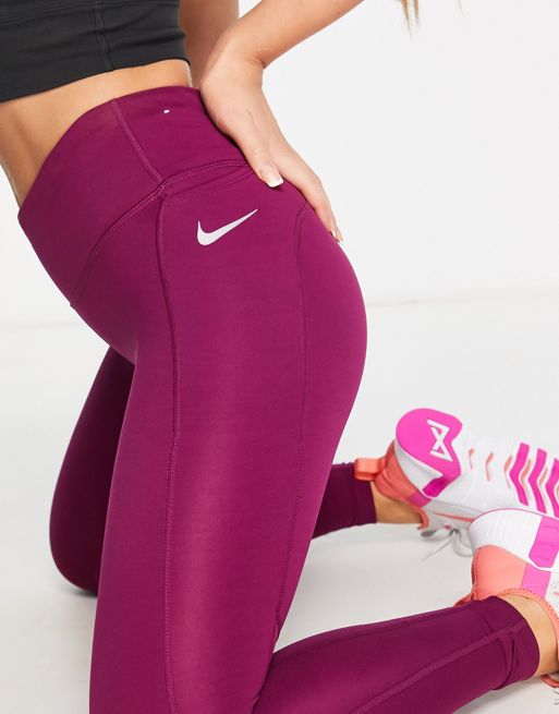 Nike Running Fast Dri-FIT leggings in purple