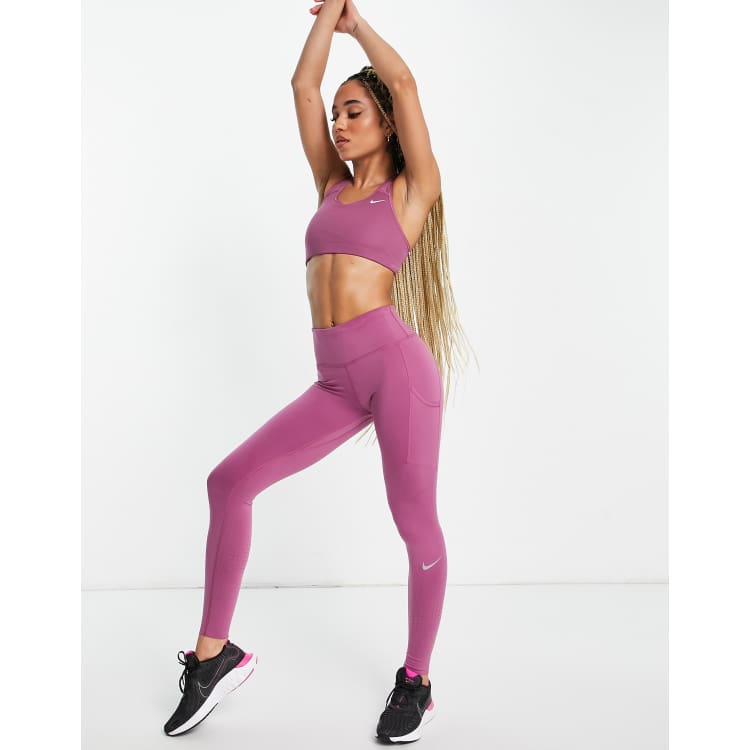 Nike Running Fast Dri-FIT leggings in pink