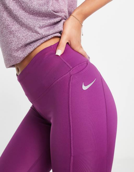 Nike Womens Dri Fit Fast Leggings - Purple