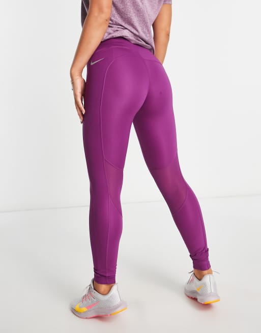 Purple Reflective Dri-FIT Tights & Leggings. Nike AT