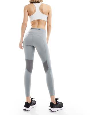 Nike Running Nike Running Fast Dri-Fit mid rise leggings in light grey-Blue