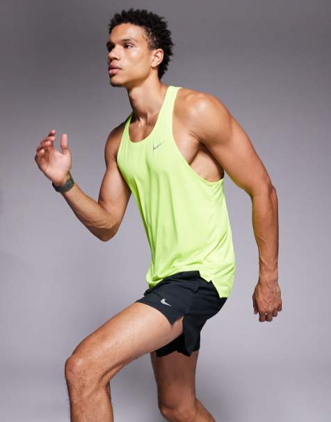 Nike Running – Fast Dri-FIT – Neonowożółty top do biegania - view 1