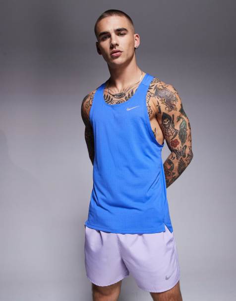 Nike Running Fast Dri-FIT vest in blue - view 1