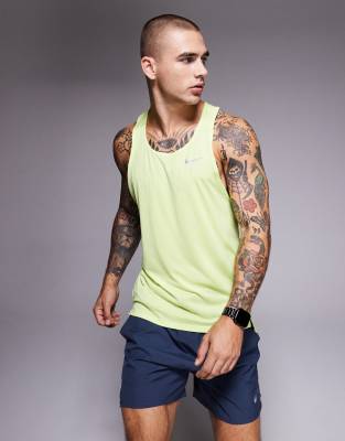 asos Nike Running Fast Dri-FIT vest in yellow