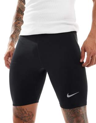 Nike Running Nike Running Fast half tight shorts in black