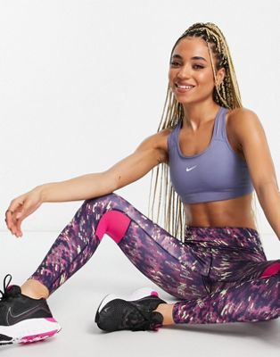 Pantalons et leggings Nike Running - Fast - Legging à motif en tissu Dri-FIT - Rose