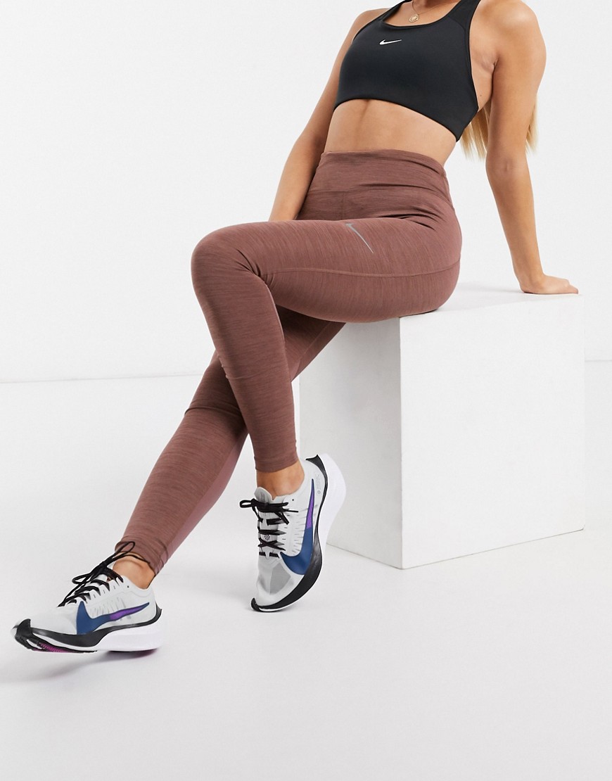 Nike Running – Fast – Malvafärgade leggings-Lila