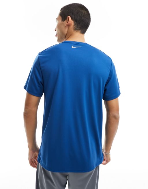 Nike Running – Flash Dri-FIT Miler – Niebieski T-shirt z odblaskową wstawką, 3 z 4