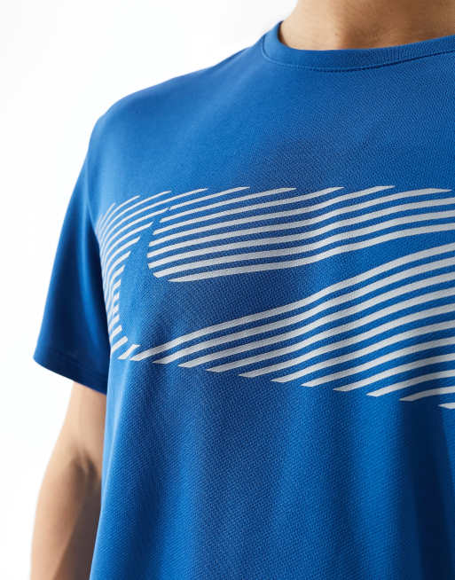 Nike Running – Flash Dri-FIT Miler – Niebieski T-shirt z odblaskową wstawką, 4 z 4