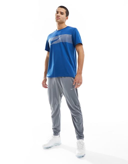 Nike Running Flash Dri FIT Miler T shirt r fl chissant Bleu