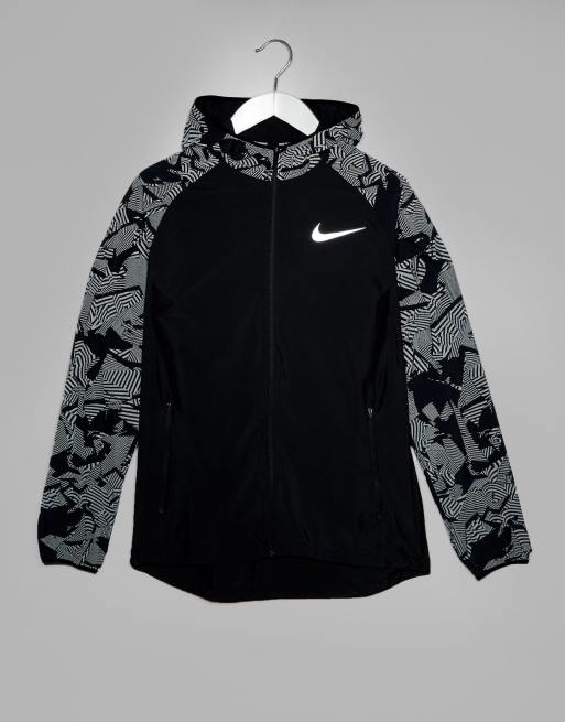 Nike essential flash 2025 men's reflective running jacket