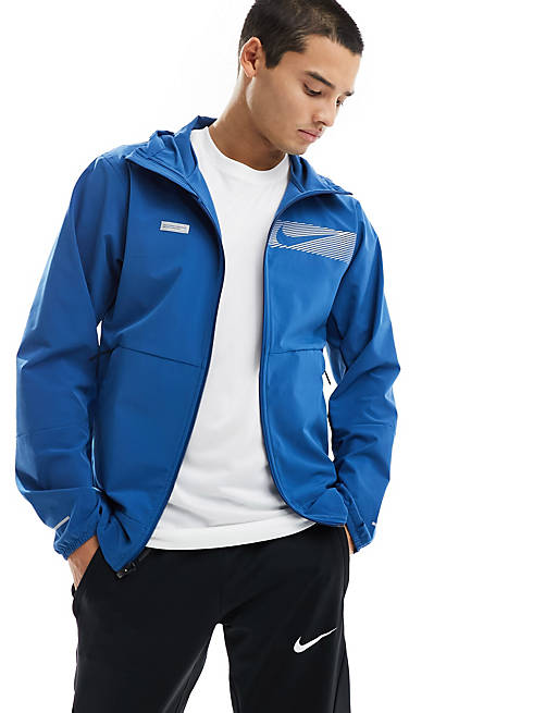 Nike Running Flash reflective jacket in blue | ASOS