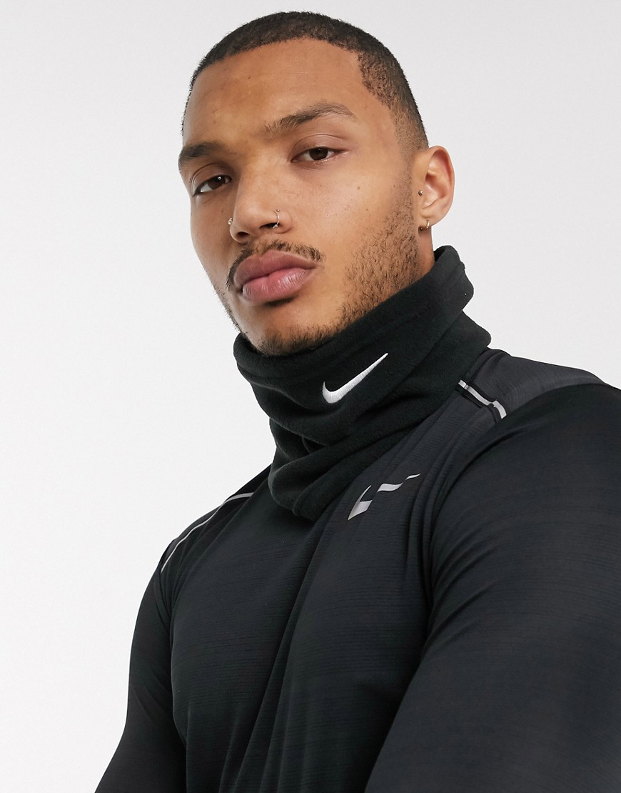 Nike Running fleece neck warmer in black