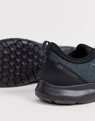 nike running flex experience rn8 trainers in triple black