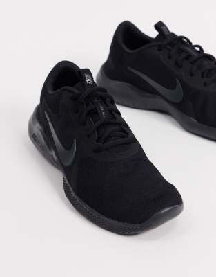 nike running flex experience sneakers in black