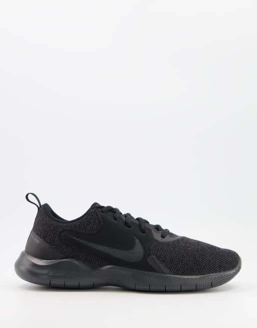 nike running flex 2018 trainers in triple black