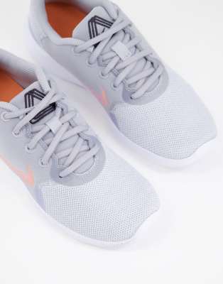 nike grey and peach trainers