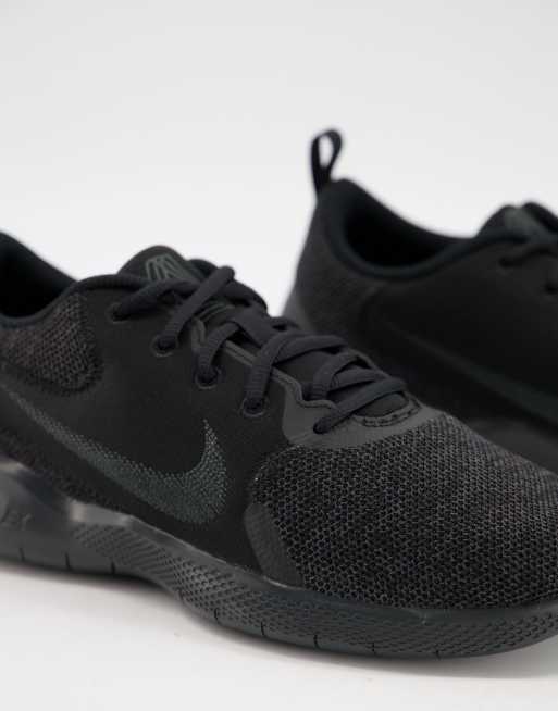 Nike Running Flex Experience Run 10 trainers in triple black ASOS