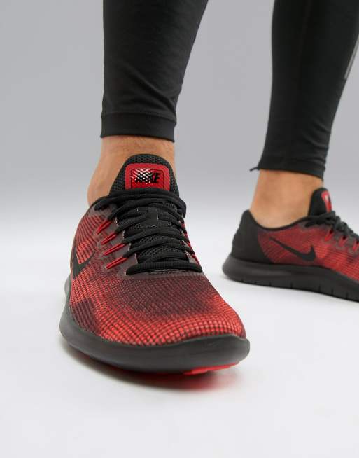 Men's free rn 2018 running shoes - outlet black/red