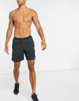 black 2 in 1 running shorts