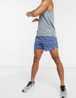 nike running flex stride shorts in blue